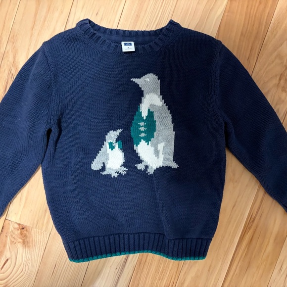 Janie and Jack Other - Janie and Jack Blue Sweater with Penguin Motif
